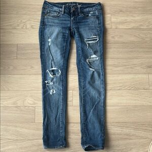 American Eagle Skinny Jeans with patched detailing